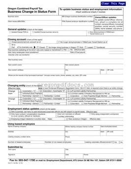 Free Bin Oregon Form