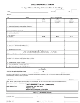 Free Oregon Ds1 Form